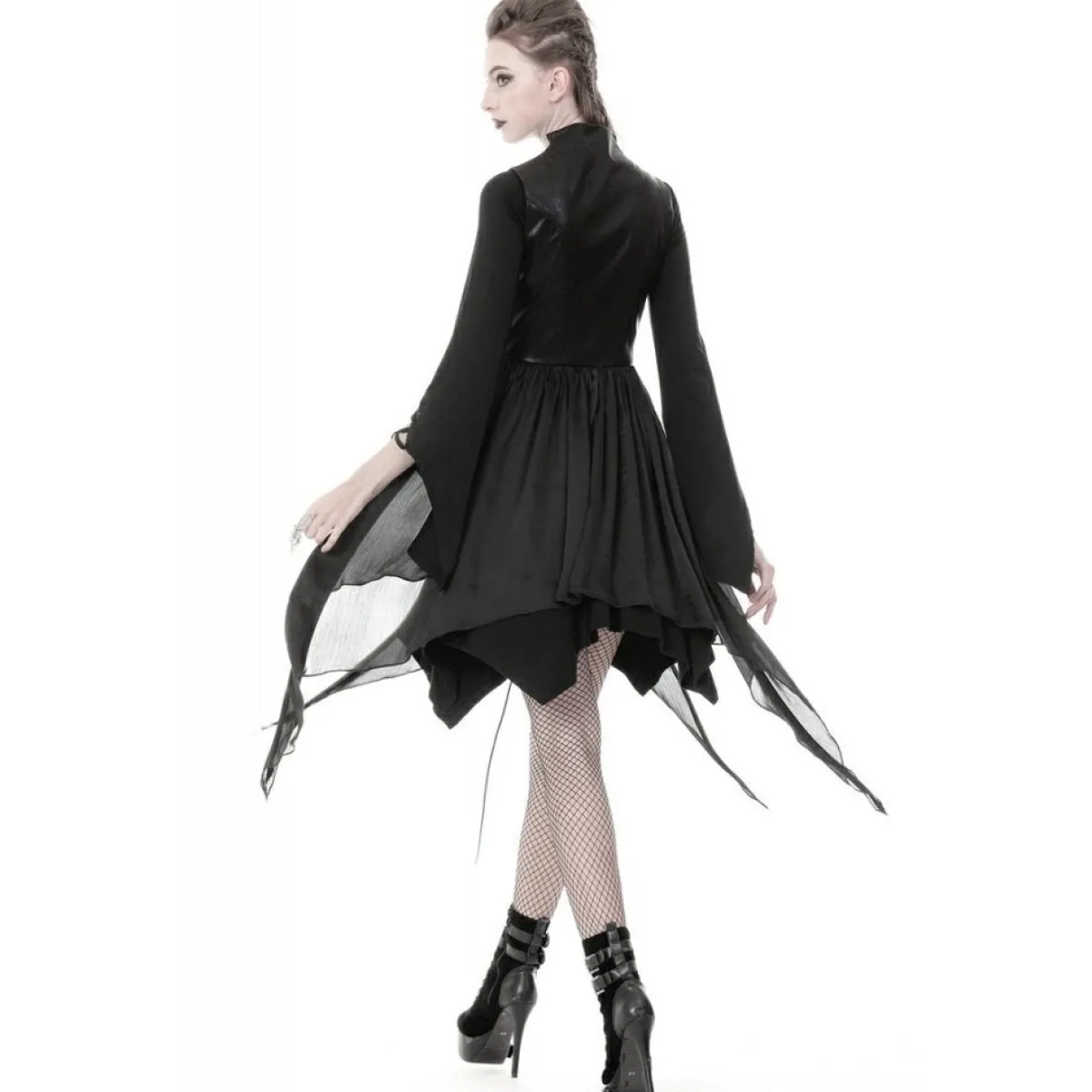 Outlet Punk Asymmetric Chiffon – Liivi Mekot|Goottikamaa
