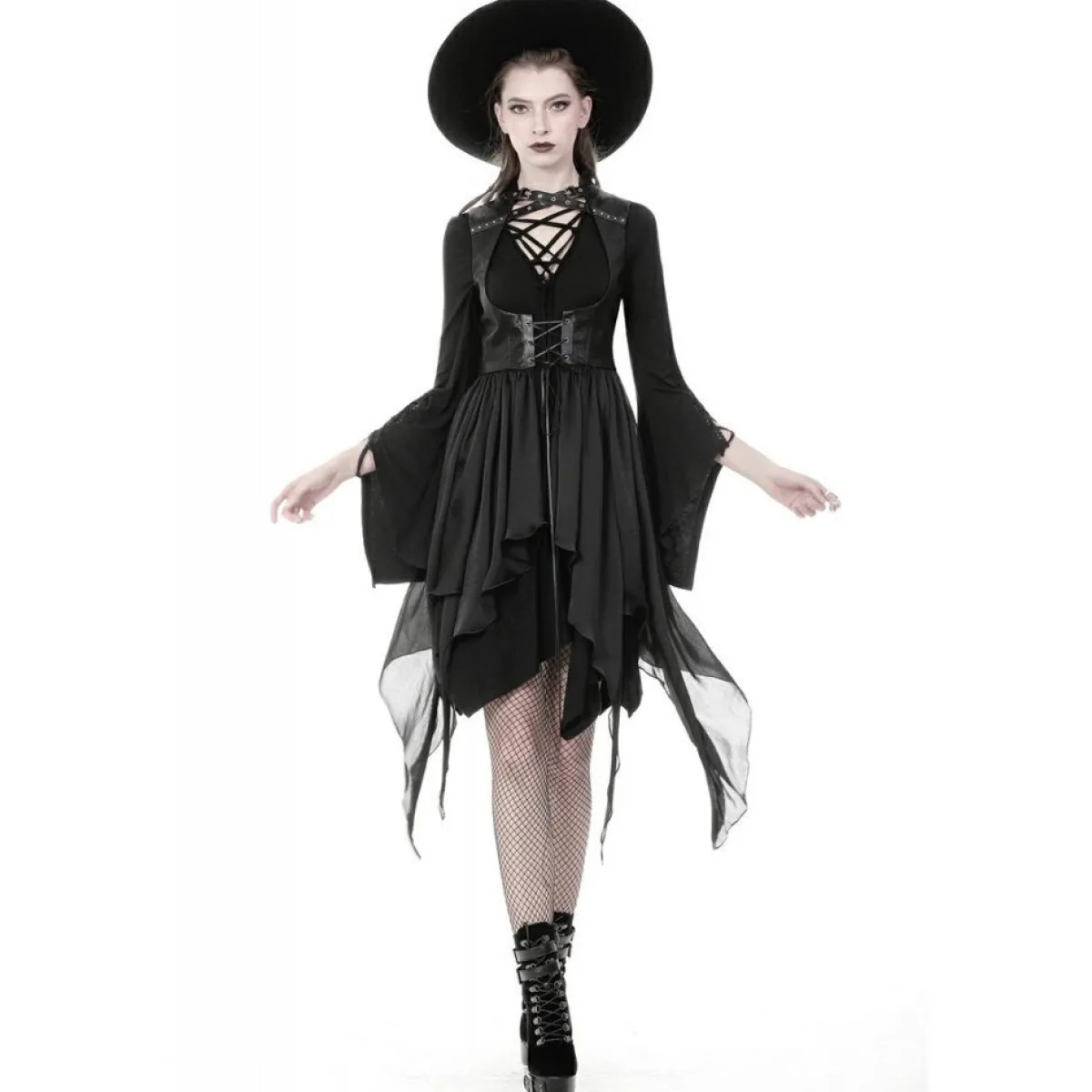 Outlet Punk Asymmetric Chiffon – Liivi Mekot|Goottikamaa
