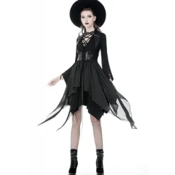 Outlet Punk Asymmetric Chiffon – Liivi Mekot|Goottikamaa