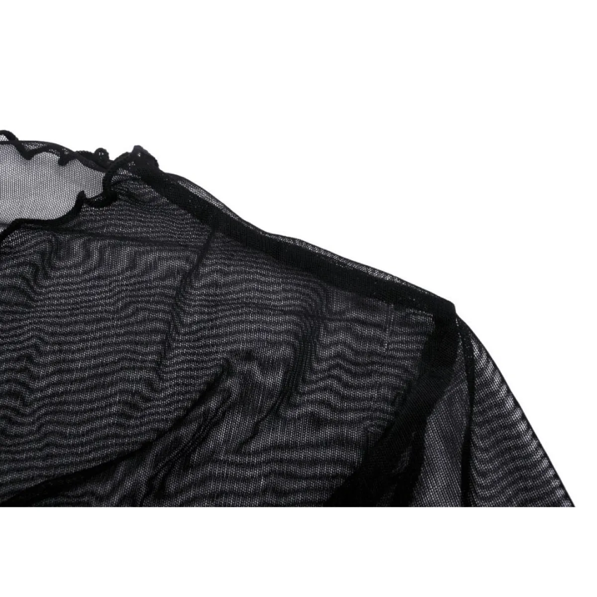 Hot Transparent High Neck - Mesh paita Goottikamaa|Pitkähihaiset