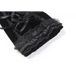 Clearance Velvet Lace Up - Käsineet Käsineet
