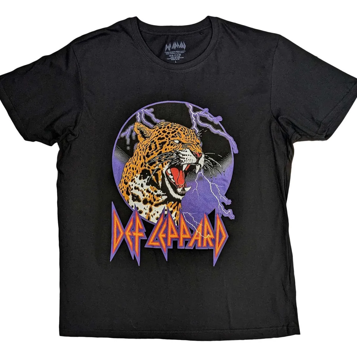 Def Leppard Lightning Leopard - T-Paita T-Paidat|Bändipaidat