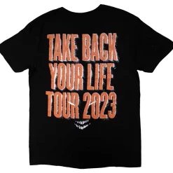 Online Disturbed: European Tour '23 Take Back -T-paita T-Paidat|Bändipaidat