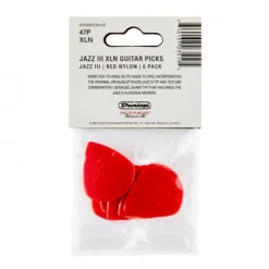 Clearance Jazz III XL -plektrat, 6kpl Punainen Plektrat