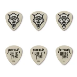 New 1,14mm Hetfield's White Fang - Plektrasetti 6kpl Metallica|Plektrat