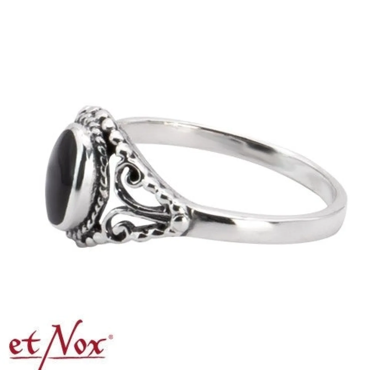 Clearance Black ornament with onyx - Sormus Goottikamaa|Sormukset