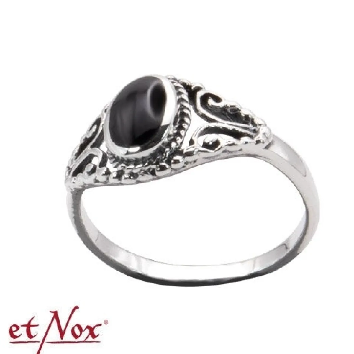 Clearance Black ornament with onyx - Sormus Goottikamaa|Sormukset