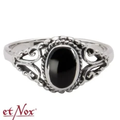 Clearance Black ornament with onyx - Sormus Goottikamaa|Sormukset