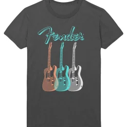 Hot Fender: Triple Guitar - T-paita T-Paidat|Bändipaidat