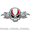 Online Flame Skull - kangasmerkki Kangasmerkit|Bikerit