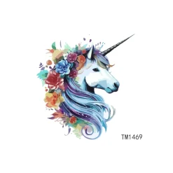 Flower unicorn - pieni siirtotatuointi Siirtotatuoinnit