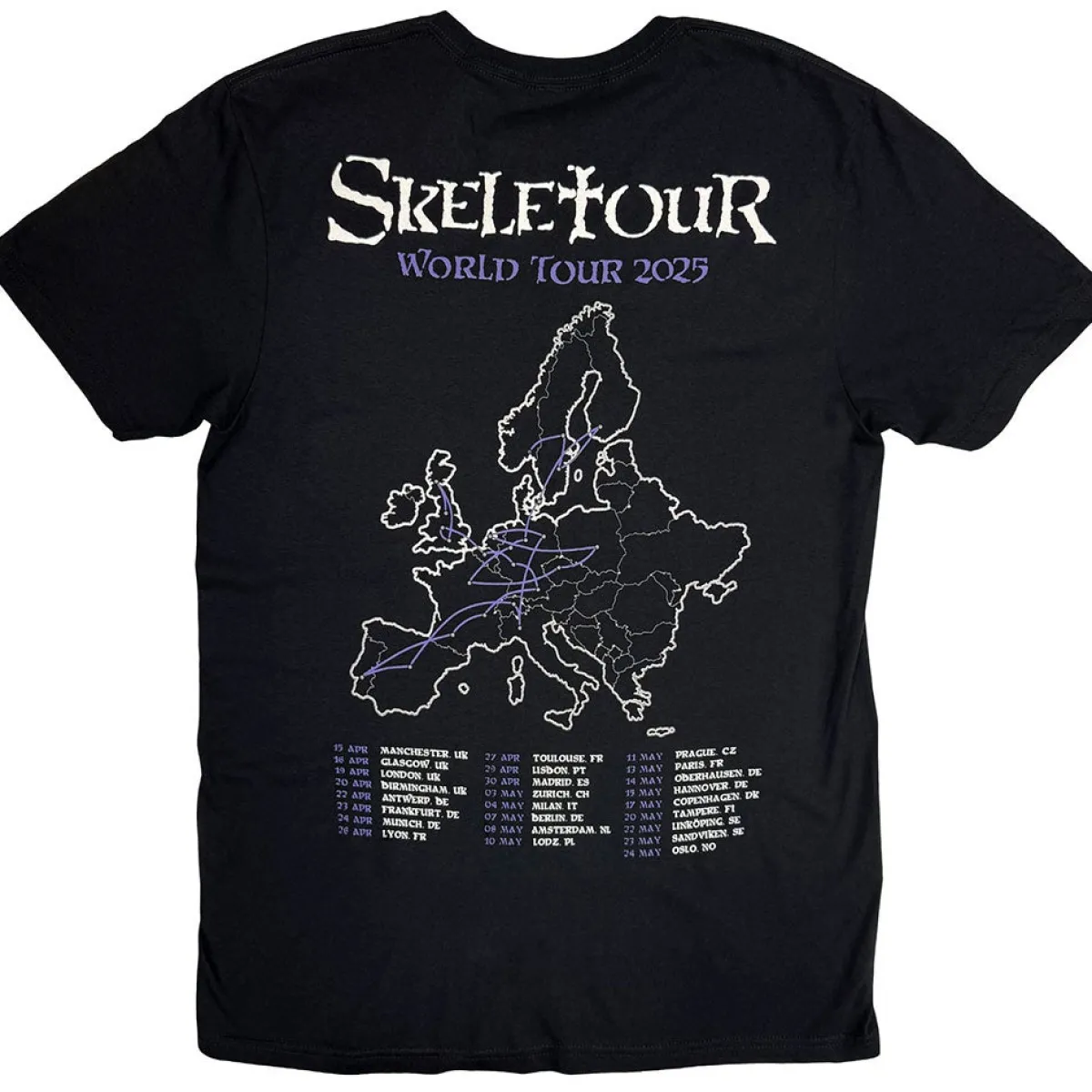 Best Ghost: Skeleta Album Cover '25 Tour Dates - T-paita T-Paidat|Bändipaidat