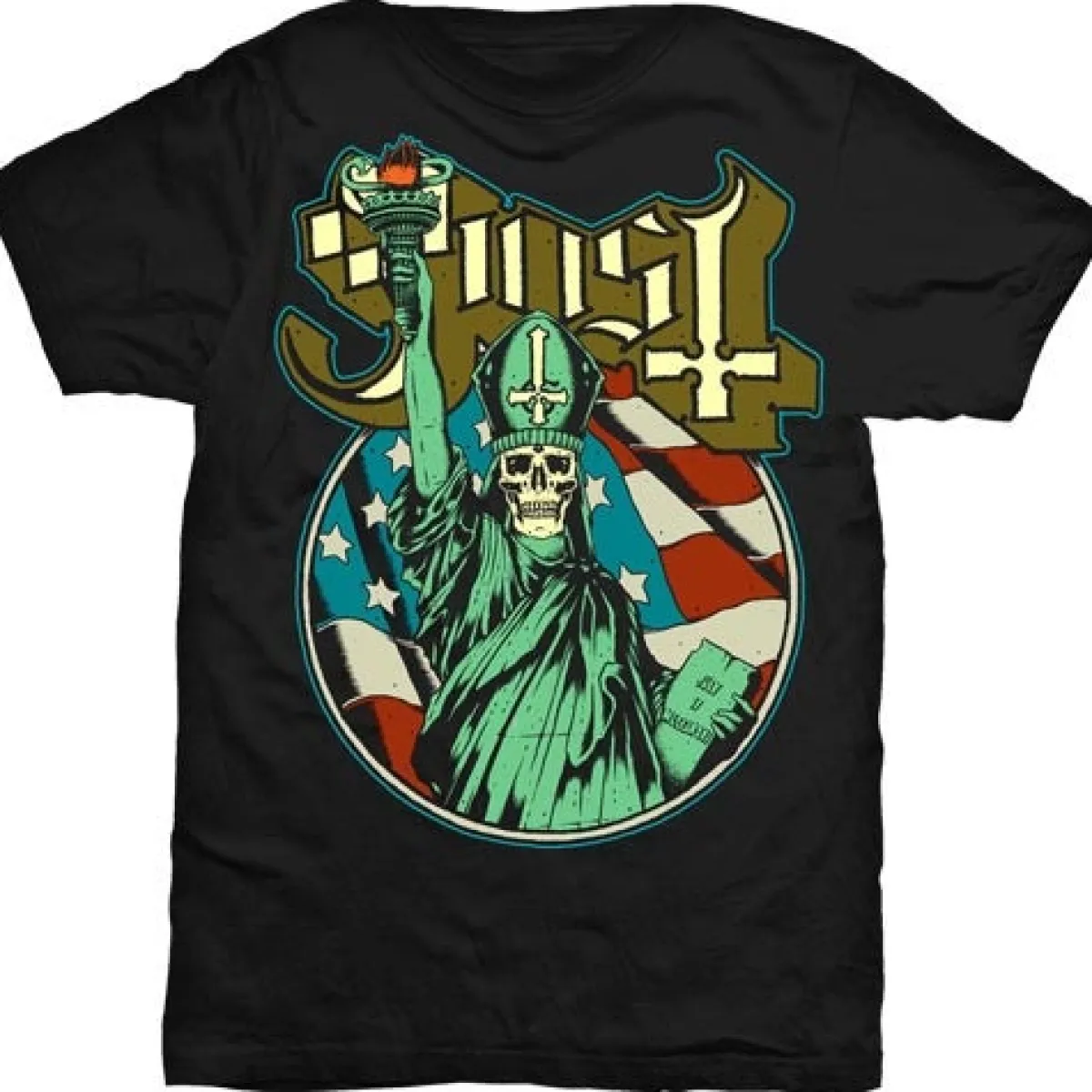 Online Ghost Statue of Liberty - T-Paita T-Paidat|Bändipaidat