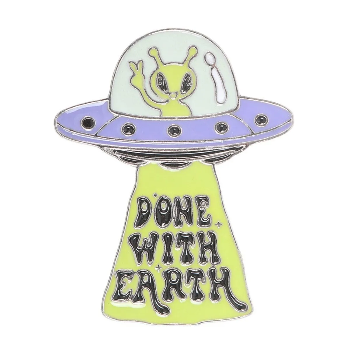 Glow in the Dark UFO – Pinssi Pinssit Ja Rintanapit|Ystävälle