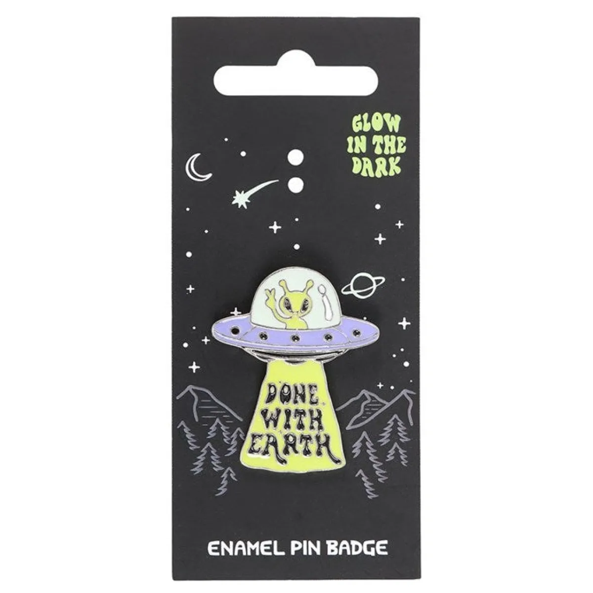 Glow in the Dark UFO – Pinssi Pinssit Ja Rintanapit|Ystävälle