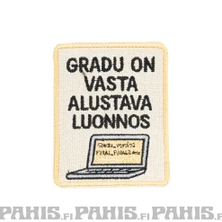 Best Gradu on vasta alustava luonnos - haalarimerkki Haalarimerkit