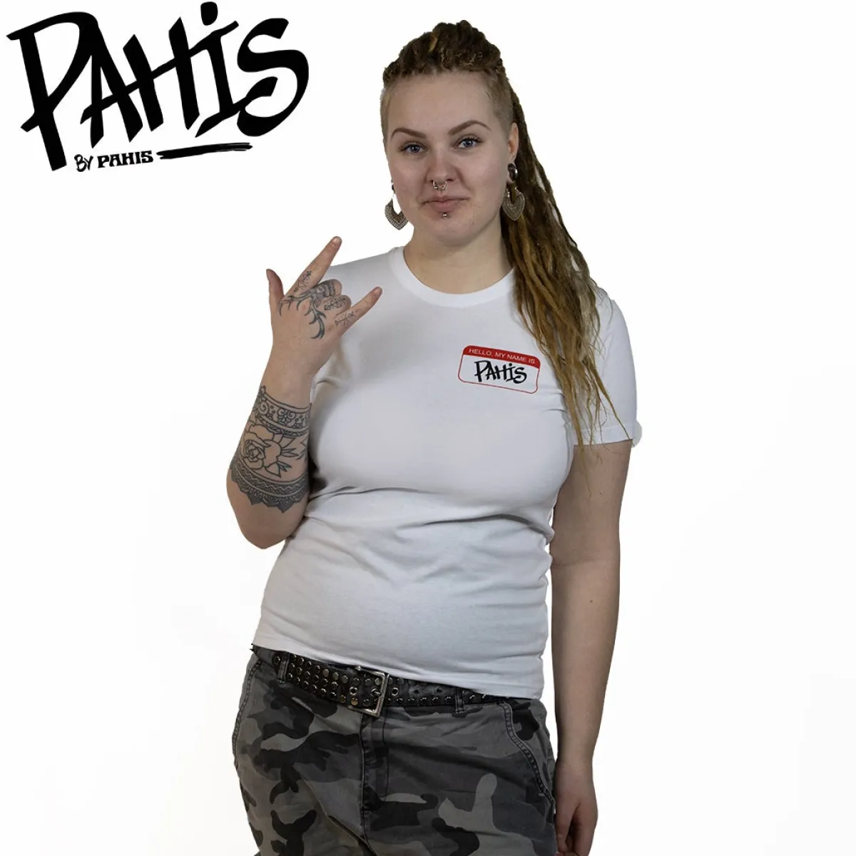 Outlet Hello, My Name is Pahis Lady Fit T-paita, valkoinen Urban Wear Katukamaa|T-Paidat