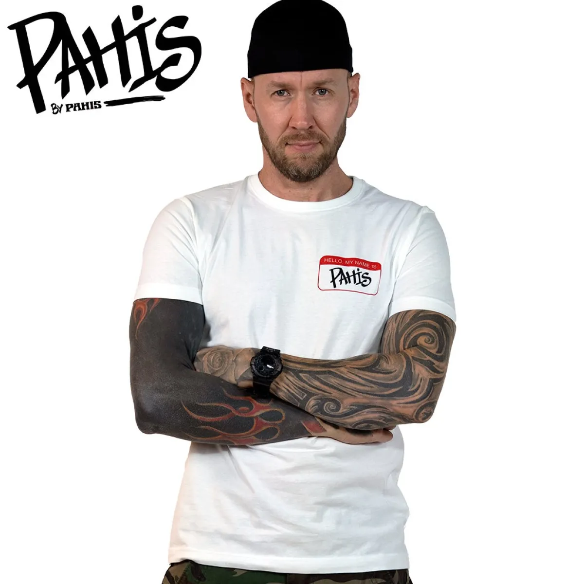 Hello, My Name is Pahis T-paita, valkoinen Urban Wear Katukamaa|T-Paidat