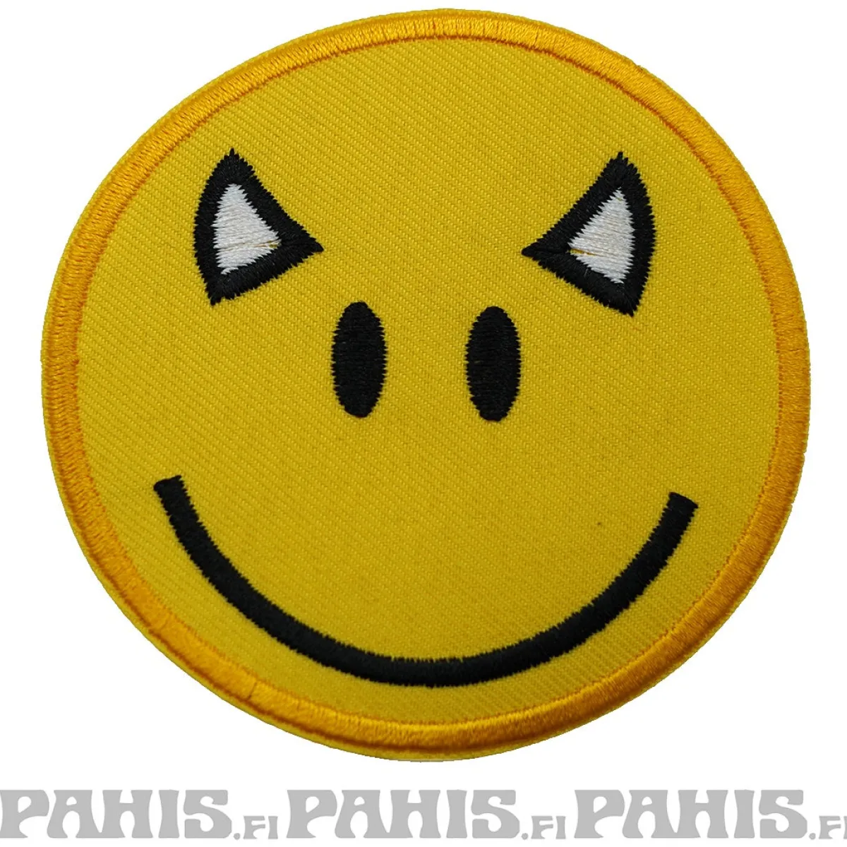 Clearance Hornedhappy face - kangasmerkki Haalarimerkit|Kangasmerkit
