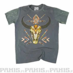 Sale Horned skull - T-paita, harmaa Hippikamaa|T-Paidat