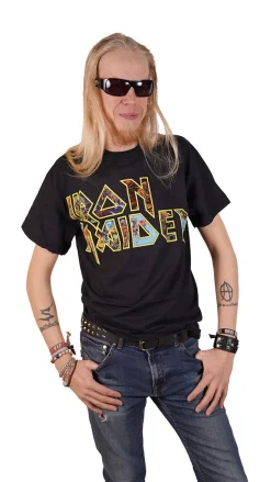 Online Iron Maiden Eddie Logo- T-paita Bändipaidat|Bändipaidat