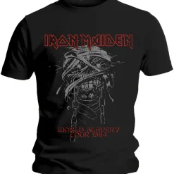 Outlet Iron Maiden World Slavery 1984 Tour T-paita T-Paidat|Bändipaidat
