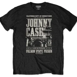 Clearance Johnny Cash Prison Poster -T-paita T-Paidat|Bändipaidat