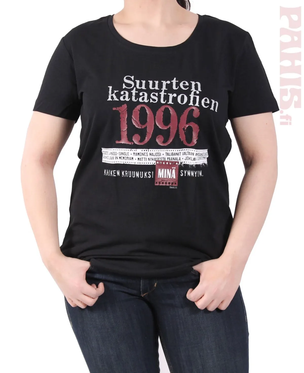 New Katastrofi 1996 Lady Fit T-paita 30-Vuotiaalle|Katastrofi Paidat