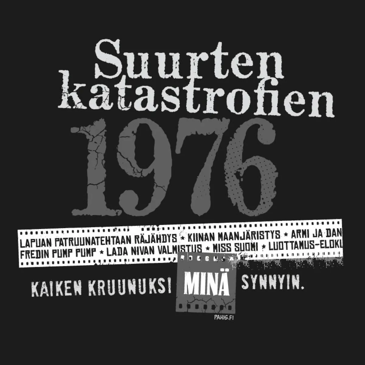 New Katastrofi 1976 Lady Fit T-paita 50-Vuotiaalle|Katastrofi Paidat