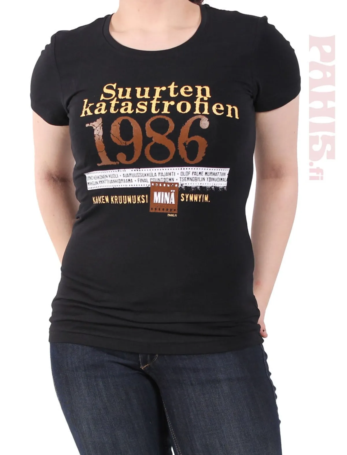 Discount Katastrofi 1986 Lady Fit T-paita 40-Vuotiaalle|Katastrofi Paidat