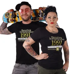 Katastrofi 1991 - T-paita / Ladyfit T-paita Katastrofi Paidat|Ystävälle