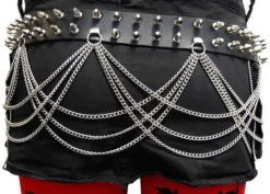 Killer Rivets With Chain - Nahkavyö Goottikamaa|Vyöt & Niittivyöt