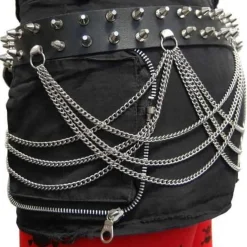 Killer Rivets With Chain - Nahkavyö Goottikamaa|Vyöt & Niittivyöt