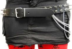 Killer Rivets With Chain - Nahkavyö Goottikamaa|Vyöt & Niittivyöt