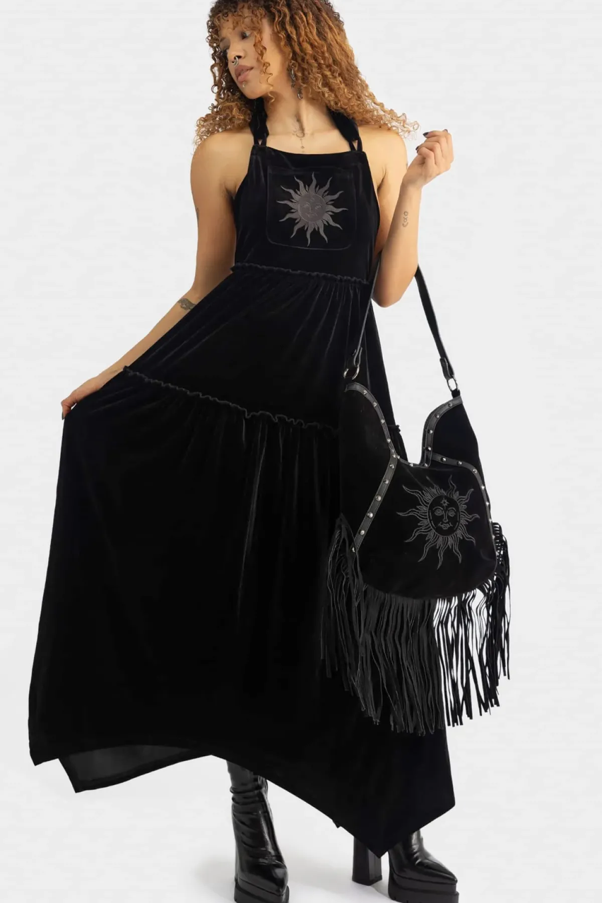 Clearance Ascended Maxi Pinafore - Lappumekko Mekot