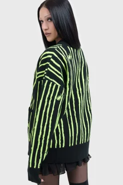 Outlet Beetlejuice, Beetlejuice, Beetlejuice Intarsia - Neuletakki Neuleet|Goottikamaa