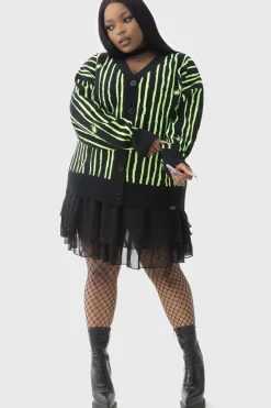 Outlet Beetlejuice, Beetlejuice, Beetlejuice Intarsia - Neuletakki Neuleet|Goottikamaa
