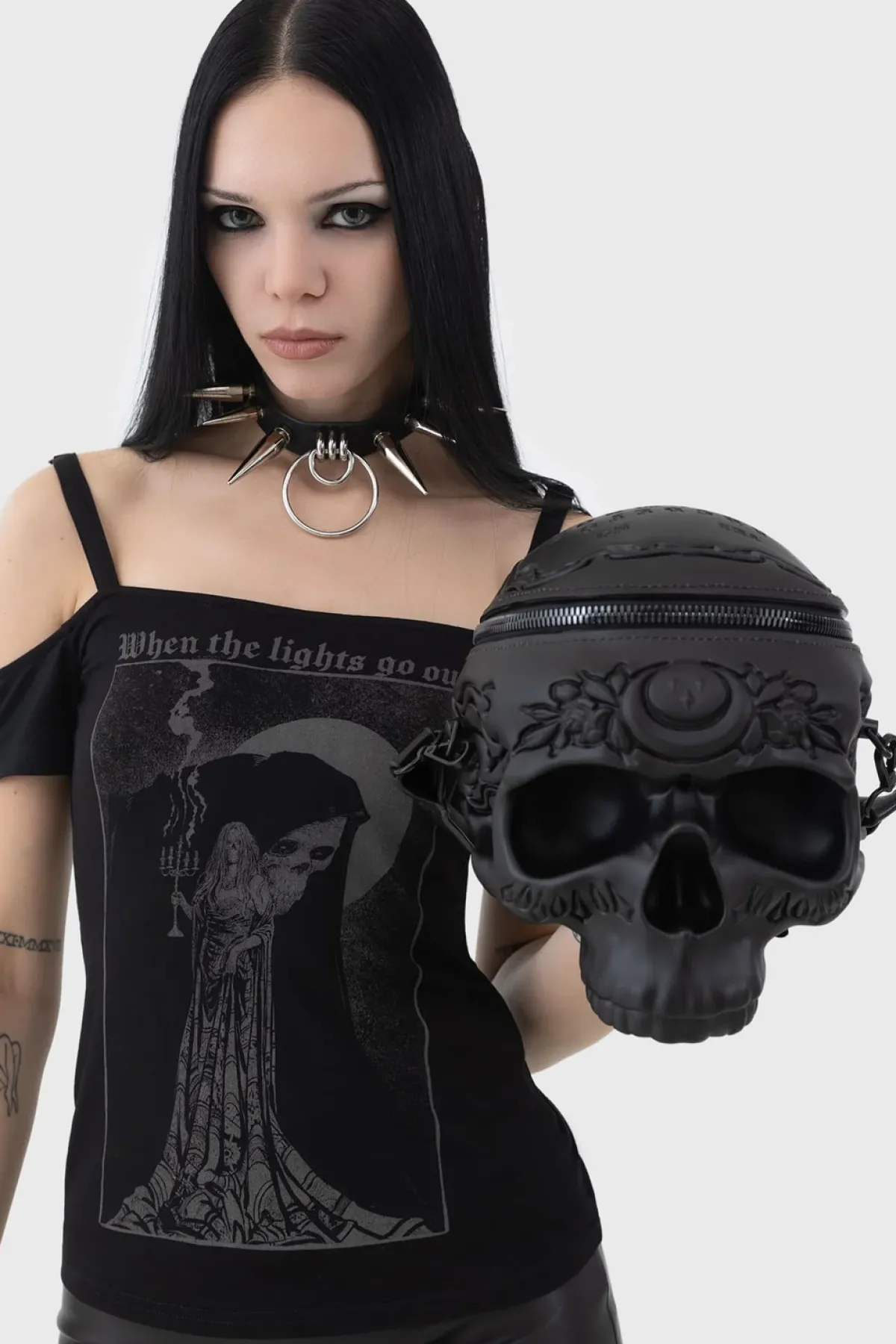 Discount ContactThe Dead Skull - Olkalaukku Goottikamaa|Käsilaukut Ja Olkalaukut