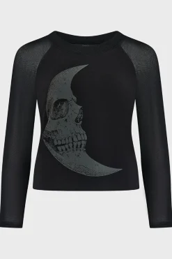 Sale Crescent Doom - Crop toppi Goottikamaa|Pitkähihaiset