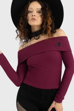 Sale Cruor Off Shoulder - Toppi Goottikamaa|Pitkähihaiset