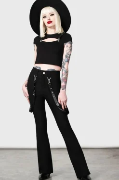 Hot Cutout Bondage - Housut, Bootcut Goottikamaa|Muut Housut