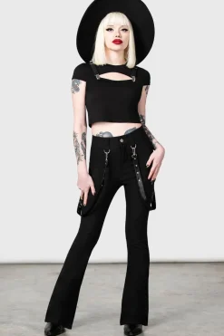 Hot Cutout Bondage - Housut, Bootcut Goottikamaa|Muut Housut