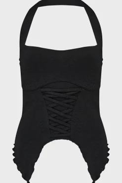 New Dark Dahlia - Halterneck toppi Goottikamaa|Topit