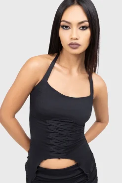 New Dark Dahlia - Halterneck toppi Goottikamaa|Topit