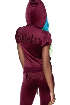 Dee-Lux - Velour huppari, burgundy Goottikamaa|Sport