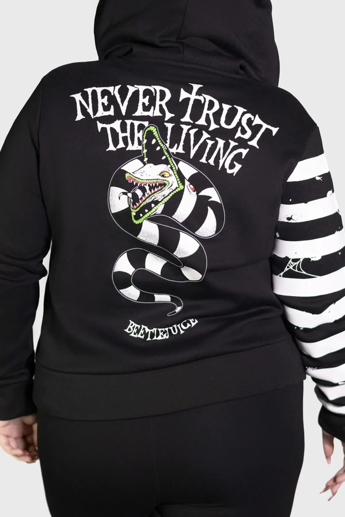 Discount Distressed Stripe - Vetoketjuhuppari Goottikamaa|Vetoketjuhupparit