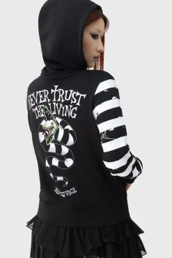 Discount Distressed Stripe - Vetoketjuhuppari Goottikamaa|Vetoketjuhupparit