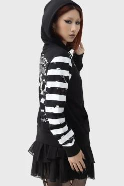 Discount Distressed Stripe - Vetoketjuhuppari Goottikamaa|Vetoketjuhupparit