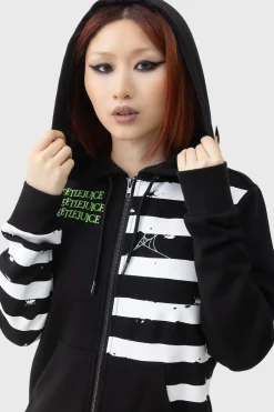 Discount Distressed Stripe - Vetoketjuhuppari Goottikamaa|Vetoketjuhupparit