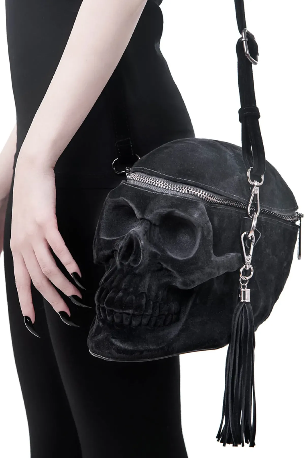 Online Grave Digger Skull - Käsilaukku, Velvet Goottikamaa|Pääkallokamaa